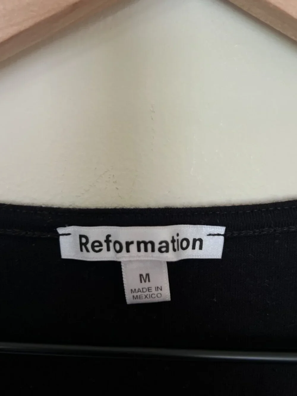 Reformation Black Clasp Keyhole Zora Knit Long Sleeve Top